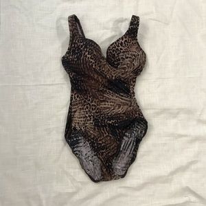 Miraclesuit It’s A Wrap Animal Print Swimsuit